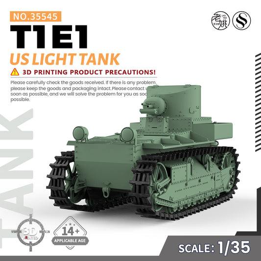 SSMODEL 545 1/35(32) Military Model Kit US T1E1 Light Tank