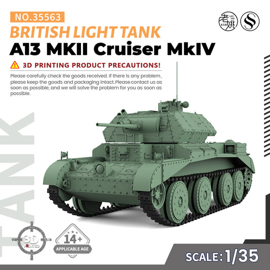 SSMODEL 563 1/35(32) Military Model Kit British A13 MKII Cruiser MkIV Light Tank