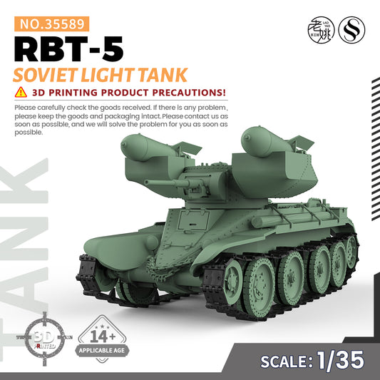 SSMODEL 589 1/35(32) Military Model Kit Soviet RBT-5 Light Tank