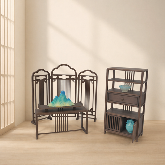 RHF0537 New Chinese-style furniture set Desktop ornaments ancient-style dollhouse furniture Chinese miniature furniture Chinese display scene mini furniture solid wood-style furniture