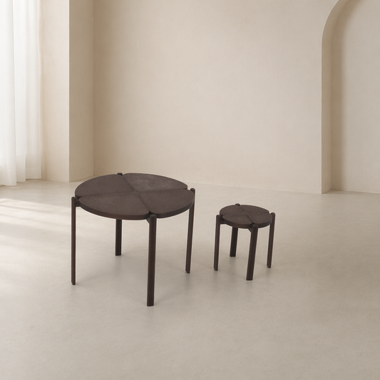 RHF0471 Modern four-leaf clover table and chair set Mini fou – LCD 3D printed resin model kit, image 1