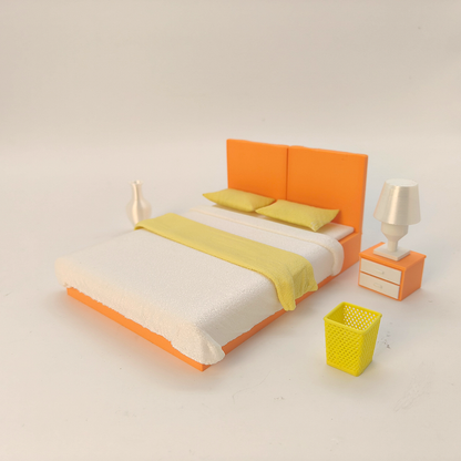 LYTP1001 Spring Kissed Moments Spring bedroom 3D Printing DIY Miniature Scenes Dollhouse Creative Decorations Desktop Scenarios Mini Models 18-Inch BJD OB Doll
