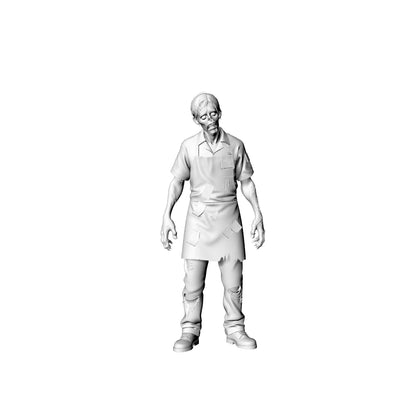 MRY-SFW LYGR308 3D Printed Urban Office Worker Zombie Miniatures, Post-Apocalyptic Office Undead Figures for Tabletop Games & Dioramas