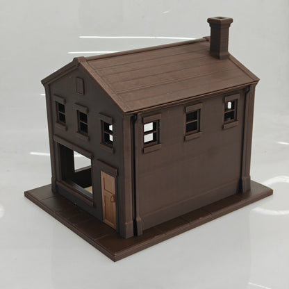 RHF0447 Triangular-roof wooden house with windows Desktop Ornament Sand Table Architecture Architectural Model Miniature House Small-scale Landscaping