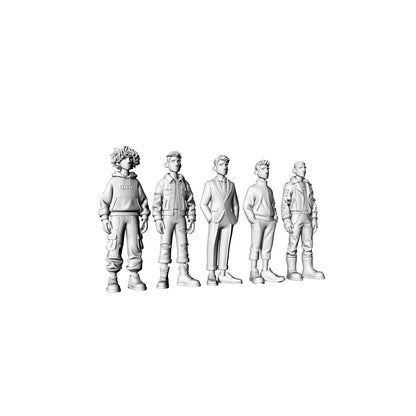 Yao's Studio LYTR069 High Detail Modern Male Character Figures, Unpainted Resin 3D Print Models for Hobbyists 1set