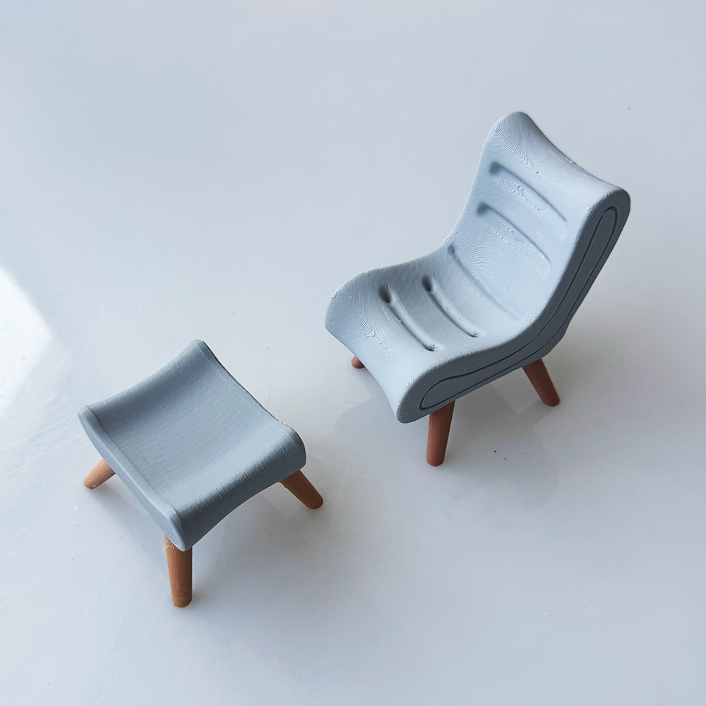 RHF12204 Miniature Recliner 3D Printing DIY Miniature Scenes Dollhouse