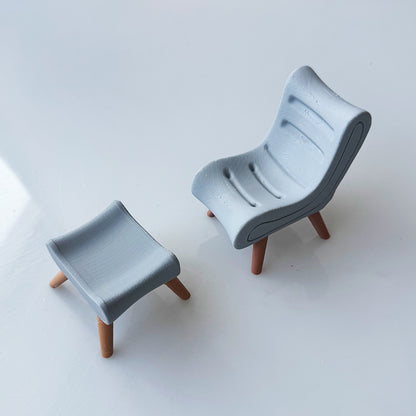 RHF12204 Miniature Recliner 3D Printing DIY Miniature Scenes Dollhouse