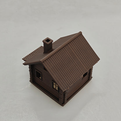 RHF0435 Small wooden house with many windows in the forest D – LCD 3D printed resin model kit, image 6