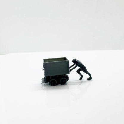 Yao's Studio LYTS105 3D Printed Miniature Train Model Ore Cart Figure Scene Set