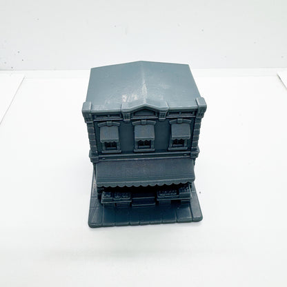 MRY-SFW LYTS117 3D Printed Vintage Two-Story Storefront Building Retro Urban Shop Miniature for Diorama Builders Model Train Layouts Collectors or Desktop Decor