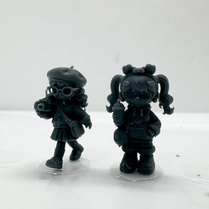 MRY-SFW MRY-SFW LYTS145 3D Printed Cute Q Style Girls School Casual Style Trendy Figurine Models for Collection Display HO Scale