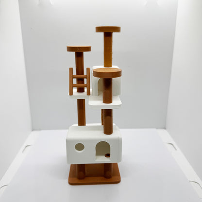 RHF12202 Miniature Cat Climbing Frame Cat Toy Set Dollhouse