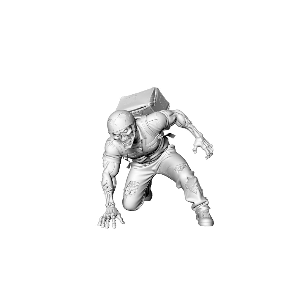 MRY-SFW LYGR329 3D Printed Apocalypse Survivor Zombies Set - Backpacker & Armed Survivor Miniature Model Kit