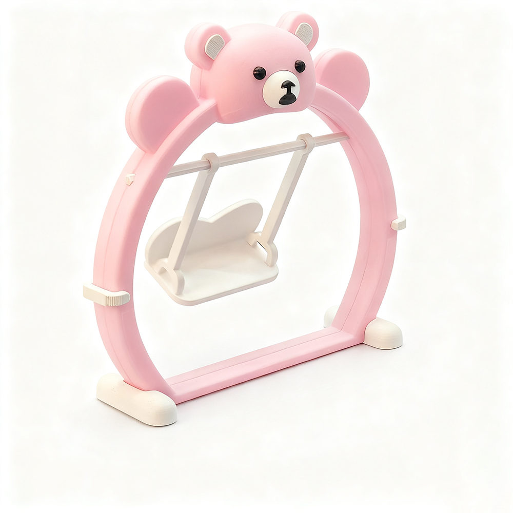 LYTP121033 1/12 Bear Swing 3D Printing DIY Miniature Scenes, Dollhouses, Creative Ornaments, Desktop Displays, Mini Models, 1/12 Scale, BJD OB Dolls
