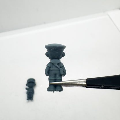 MRY-SFW LYTS148 3D Printed Q-Style Military Themed Cute Figurines Medic Soldier Themed Trendy Toy Models for Collection Deco HO Scale