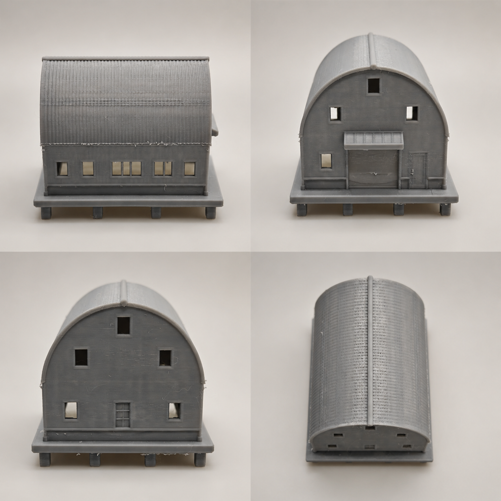 RHF0438 Domed industrial building Desktop Ornament Sand Table Architecture Architectural Model Miniature House Small-scale Landscaping