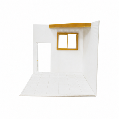 RHF0413 Modern Street Corner Shop Miniature Framework Single-Sided Display Empty Box Scene Transformation Universal Desktop Ornament Creative DIY Hut