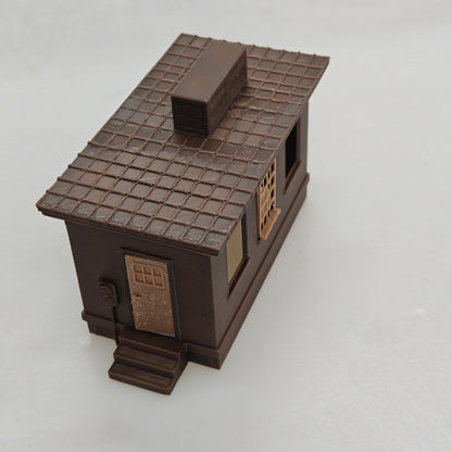 RHF0445 Flat-roof small industrial building with air conditioner Desktop Ornament Sand Table Architecture Architectural Model Miniature House Small-scale Landscaping