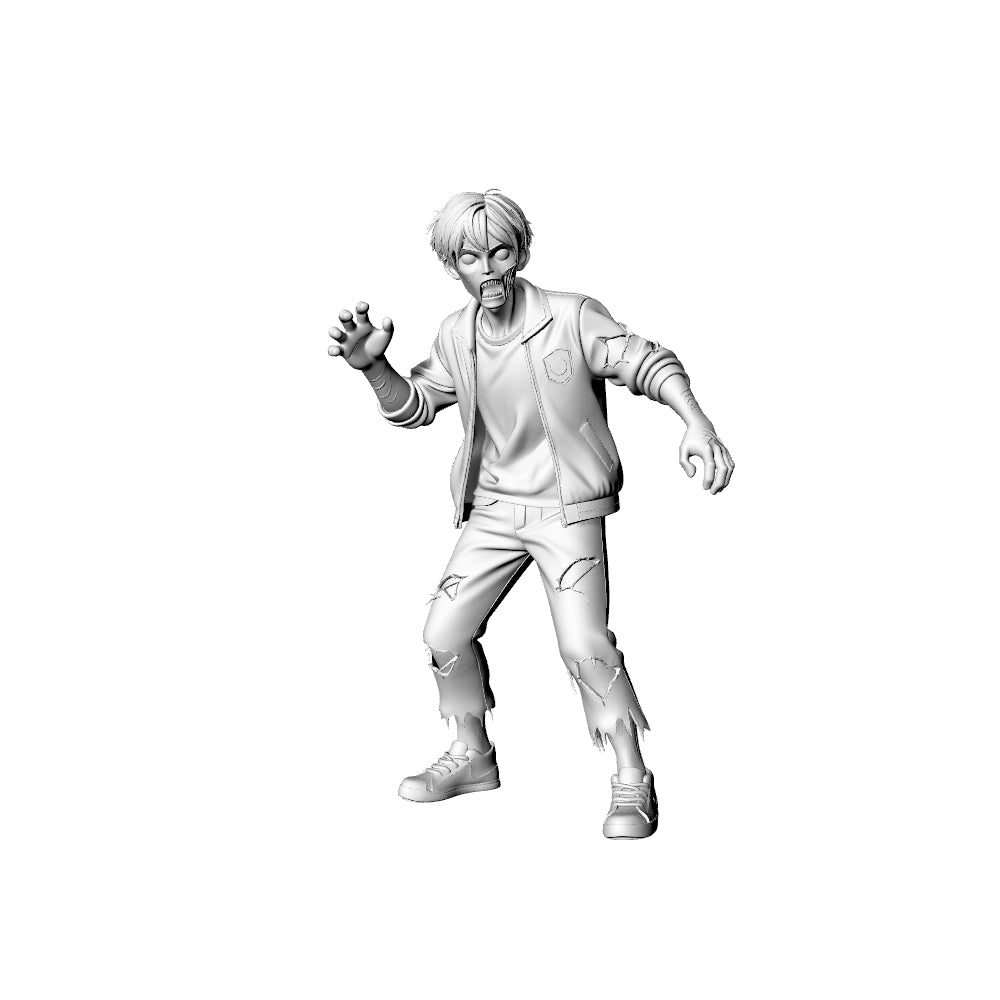 MRY-SFW LYGR319 3D Printed Post-Apocalyptic Campus Zombies 5PCS Miniature for Painting