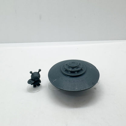 LYTS167 Q Version Alien Doll UFO Spaceship Decor - Creative 3D Printed Set