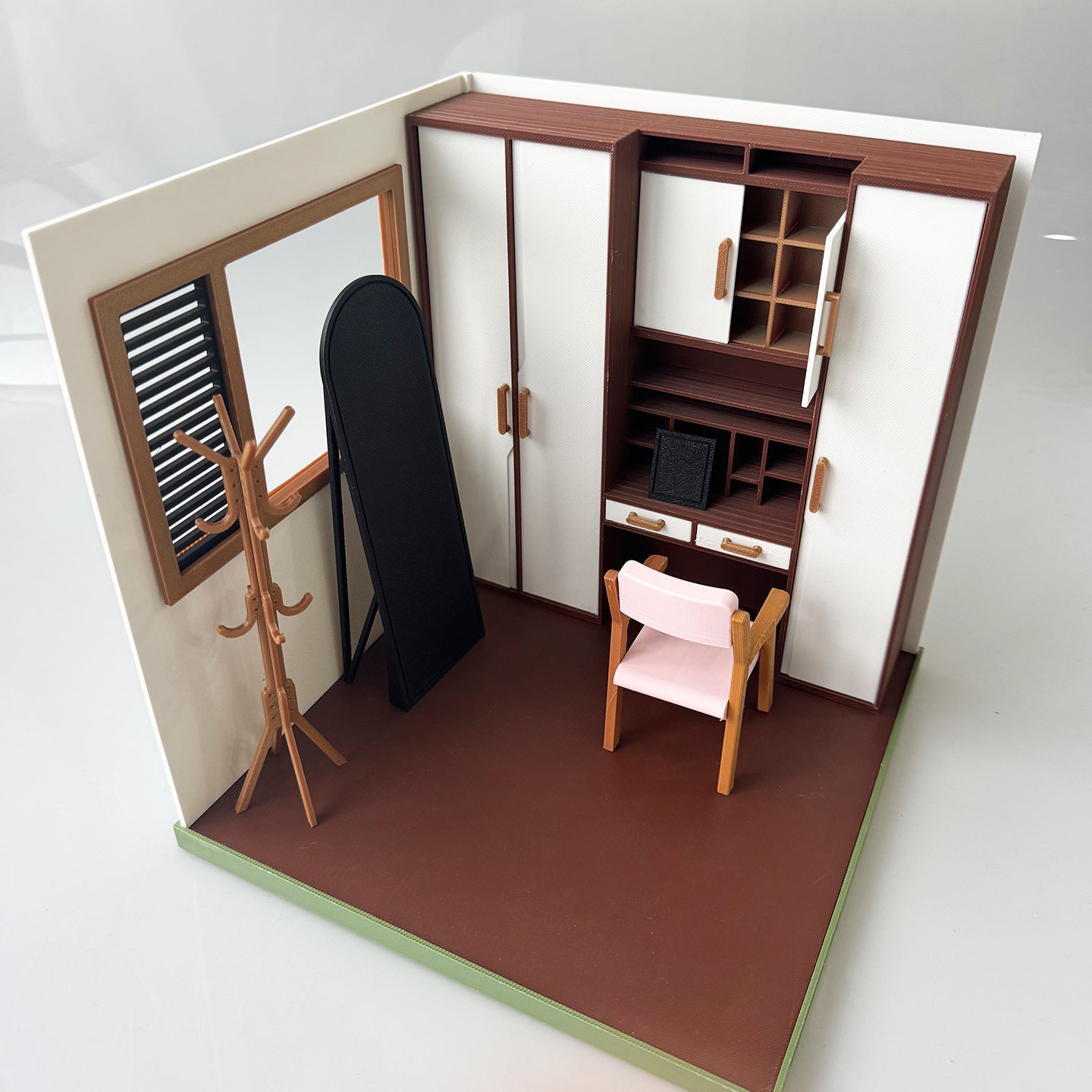 RHF121018 Fitting Room 3D Printing DIY Miniature Scenes Dollhouse Frame Creative Decorations Desktop Scenarios Mini Models BJD OB Doll