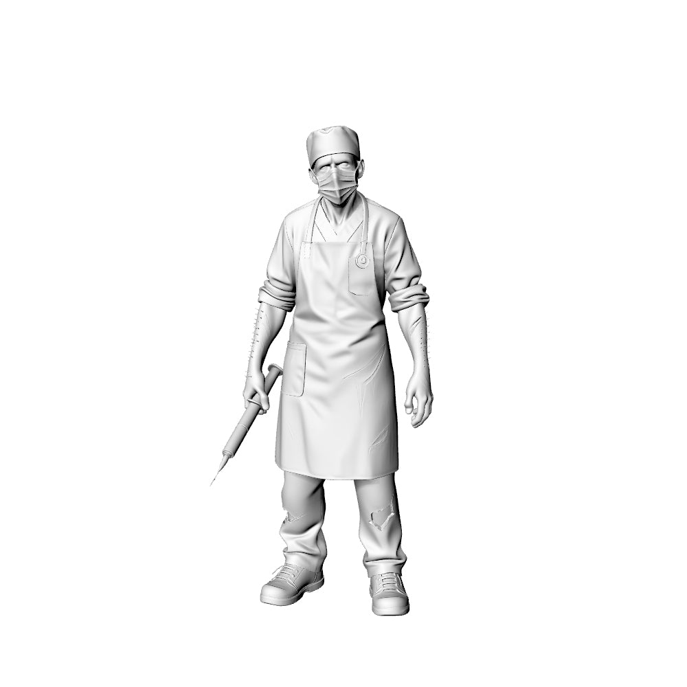 MRY-SFW LYGR320 3D Printed Post-Apocalyptic Lab Zombies 5PCS Miniature for Painting
