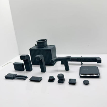 Yao's Studio LYTS092  3D Printed Miniature Model Air Conditioning And Ventilation Equipment Set Including Cooling Tower Ventilation Equipment Air Filter And Ducts