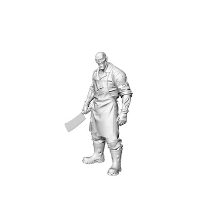 MRY-SFW LYGR311 3D Printed Supermarket Staff Zombies Set - Cashier Stock Clerk Butcher Guide Security Miniature Model Kit