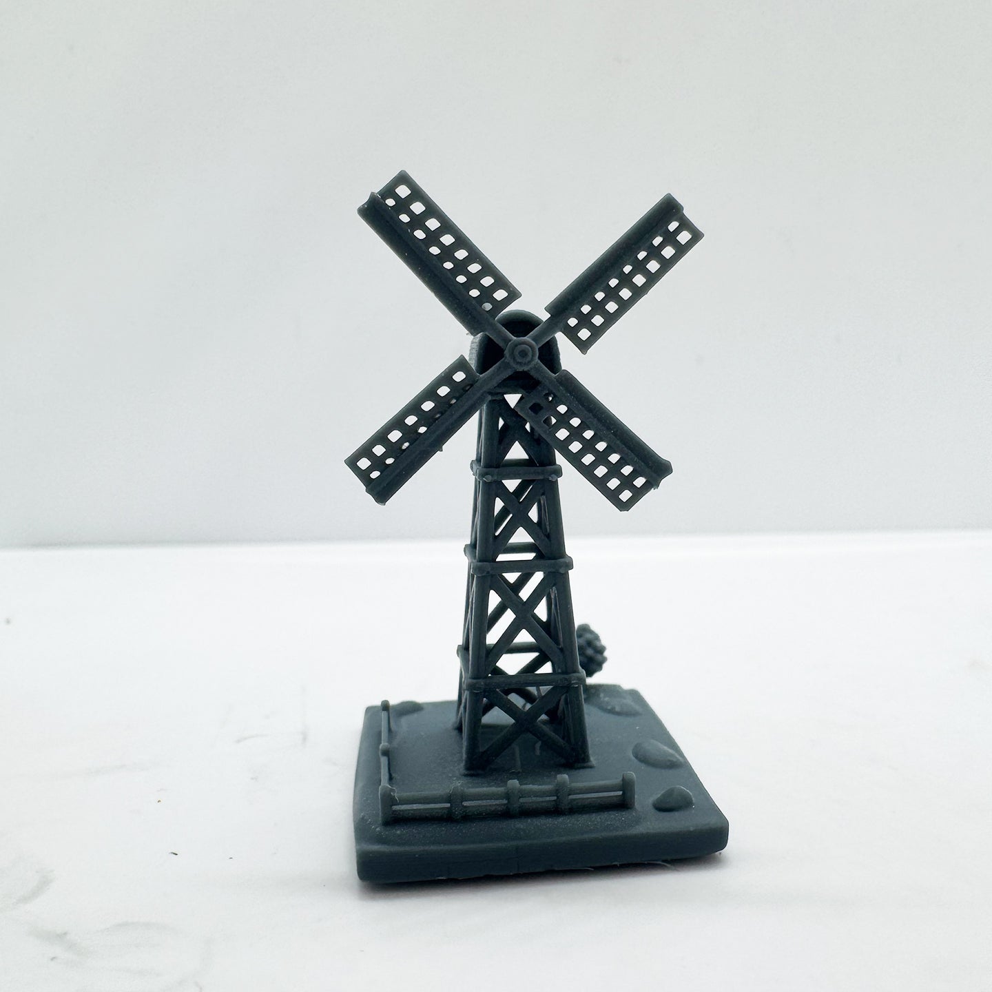 LYTS185 Old West Windmill Miniature Model - 3D Printed Railroad Scenery Accessory for Railway Dioramas