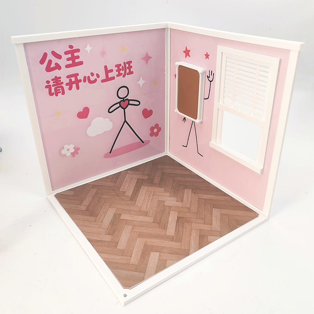 LYTP122015 Corporate Cattle Meal Deal Wall & Floor Ensemble 3D Printing DIY Miniature Scene Dollhouse Creative Pendant Desktop Scene OB Baby House 12-Inch Baby House Assembly Versatile Wall BJD Ancient-Style Scene