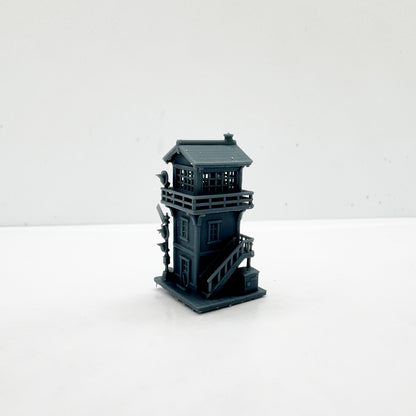 MRY-SFW LYTS124 Train Signal Tower Railway Signal Miniature 3D Printed Vintage Retro Railroad Control Tower Model for Train Enthusiasts Diorama Builders or Desktop Decor