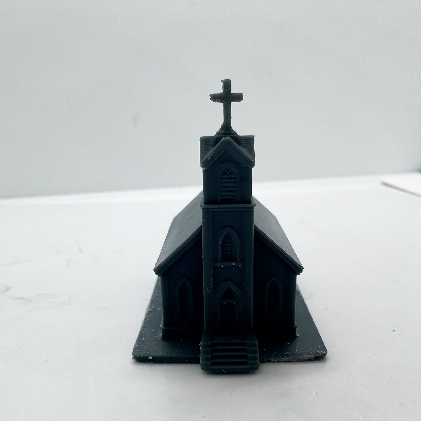 MRY-SFW LYTS136 3D Printed Railroad Scenery American Country-Style Church ¨C Classic Religious Architecture Miniature for Diorama Building & Miniature Landscape Enthusiasts