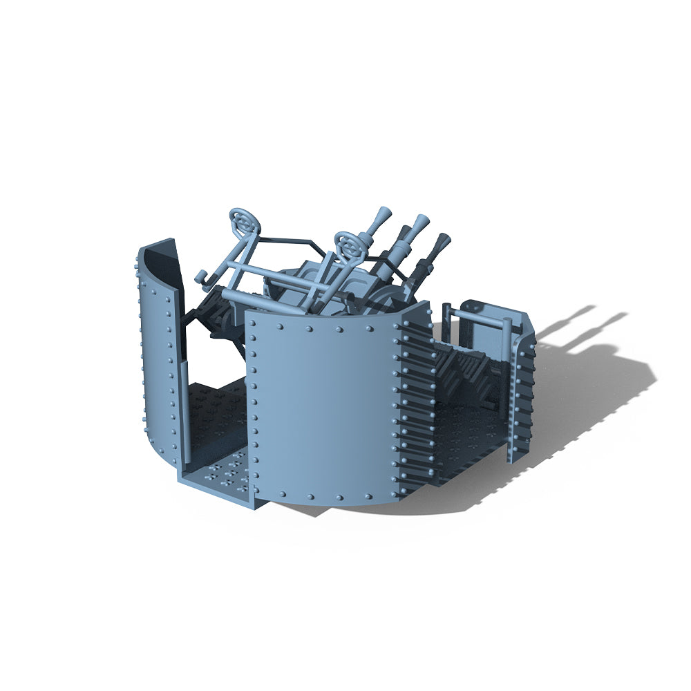 Yao's Studio LY018B 1/700(350,200,144) Model Upgrade Parts British Navy 2pdr Pompom Gun Elevation Angle With Shield