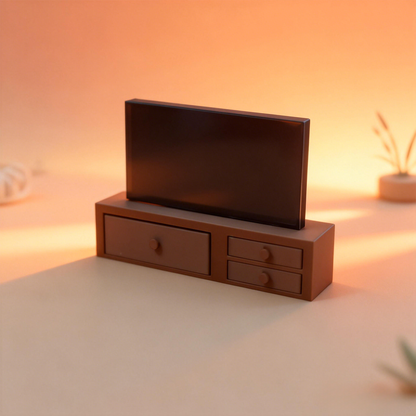 RHF257 TV cabinet Miniature Scene Model Decoration Original Chinese-Style Pull-Out TV Cabinet Dollhouse Furniture Accessories