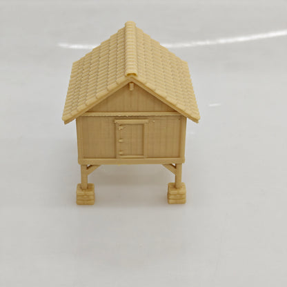 RHF0437 Elevated wooden house Desktop Ornament Sand Table Architecture Architectural Model Miniature House Small-scale Landscaping