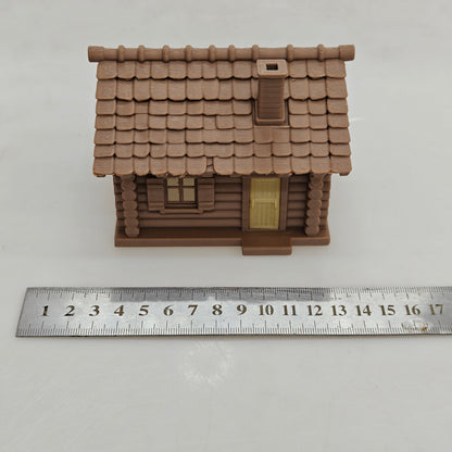 RHF0418 Farm-style log cabin Desktop Ornament Sand Table Architecture Architectural Model Miniature House Small-scale Landscaping