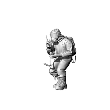 MRY-SFW LYTS324 3D Printed Post-Apocalyptic Abandoned Bio-Lab Diorama Set with Hazmat Team & Secure Door for Tabletop Wargaming