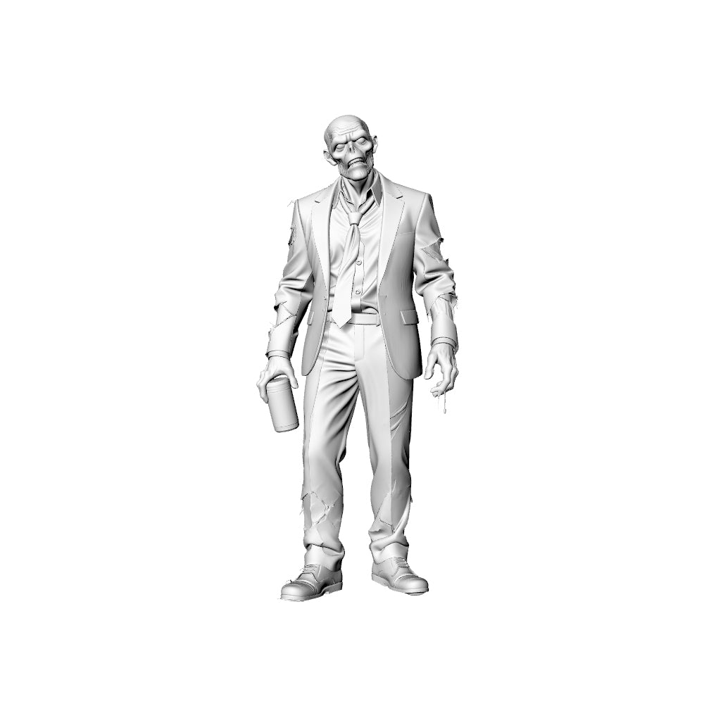 MRY-SFW LYGR300 3D Printed Elite Profession Zombie Miniatures, Post-Apocalyptic Figures for Tabletop Games & Wargaming