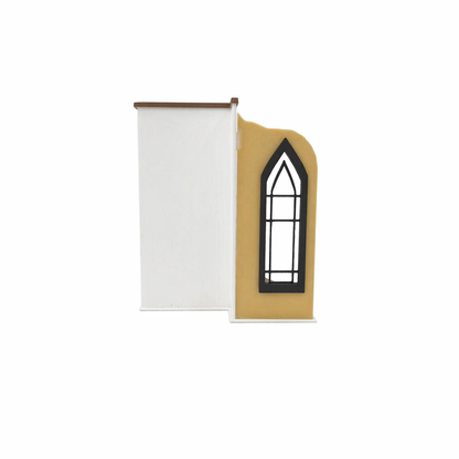 RHF0412 Street Corner Shop Miniature Framework Open Space Body Multi-scenario Adaptation Desktop Ornament Creative DIY Hut Dollhouse Background House Model Home Background