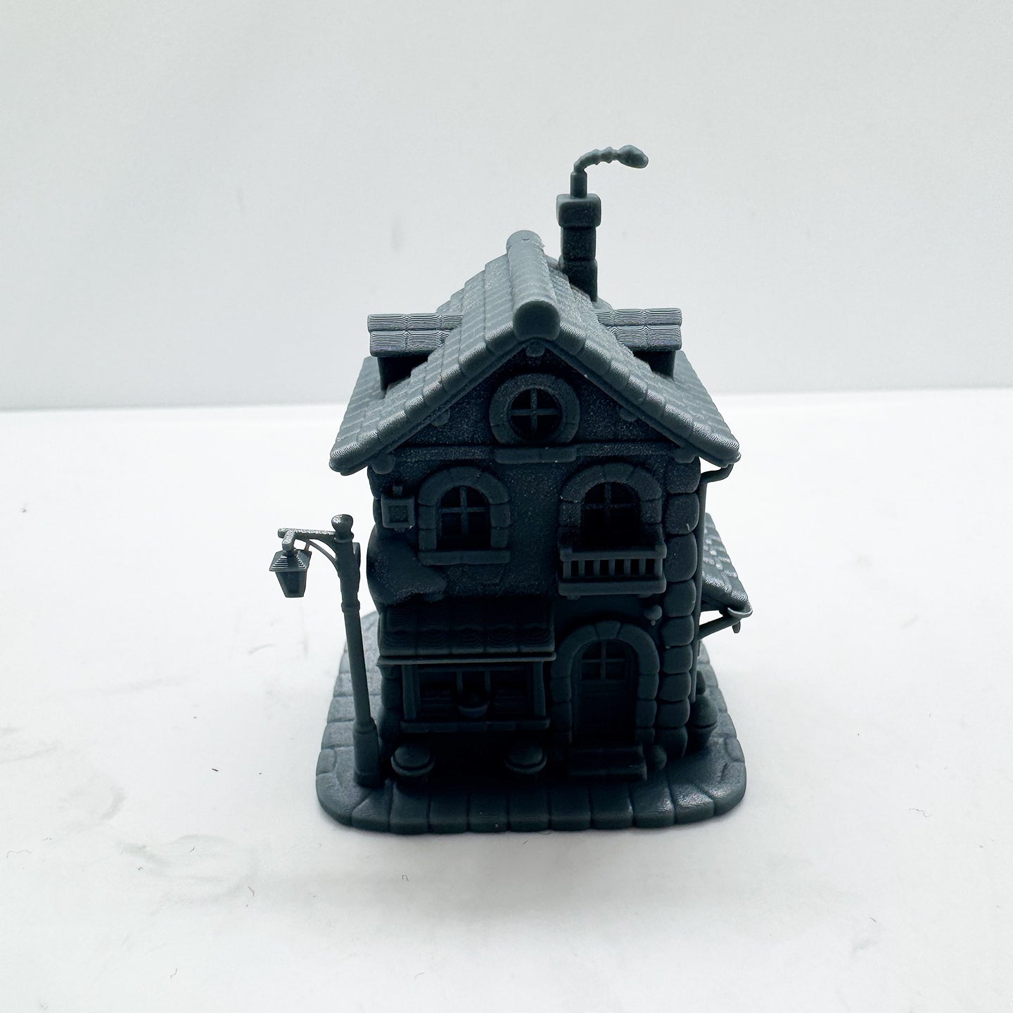 LYTS184 3D Printed Fairy-Tale Stone Cottage Miniature Model - Railroad Diorama Ornament