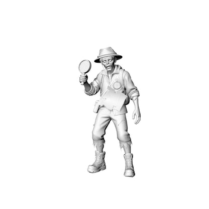 MRY-SFW LYGR305 3D Printed Outdoor Explorer Zombie Miniatures, Post-Apocalyptic Survivor Undead Figures for Tabletop Games & Dioramas