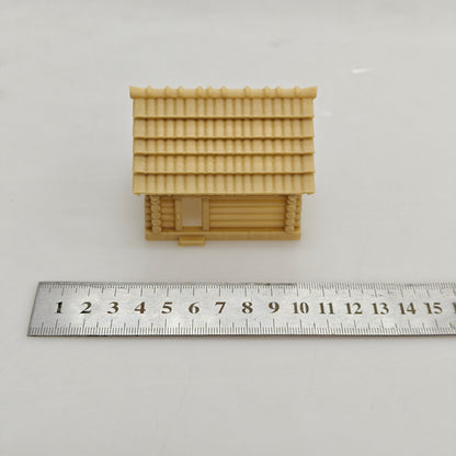 RHF0426 Farm-style bird-keeping wooden house with round windows Desktop Ornament Sand Table Architecture Architectural Model Miniature House Small-scale Landscaping