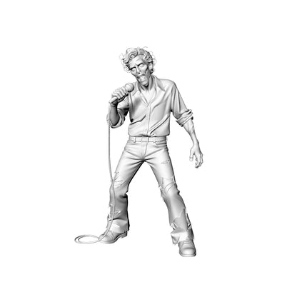 MRY-SFW LYGR304 3D Printed Vintage Style Zombie Miniatures, Retro Themed Undead Figures for Tabletop Wargames & Dioramas