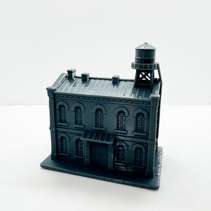 MRY-SFW LYTS126 Vintage Two - Story Building with Water Tower 3D Printed Retro Industrial & Urban Architecture Miniature for Model Train Scenes Collectors or Desktop Decoration