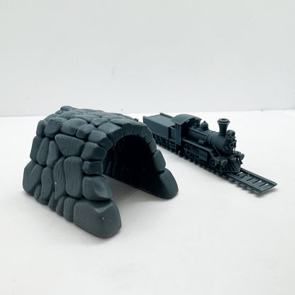 MRY-SFW LYTS142 3D Printed Steam Locomotive Stone Arch Tunnel Model - Train Scenery Diorama Kit HO Scale
