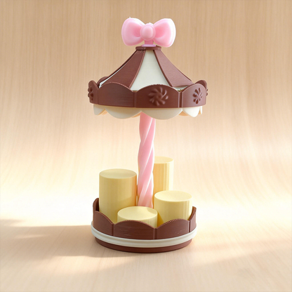 RHF264 Mengli Storage Rack Creative Rotating Blind Box Display Stand Desktop Ornament DIY Handcraft Exhibition Stand Background Board for Mini Figure World