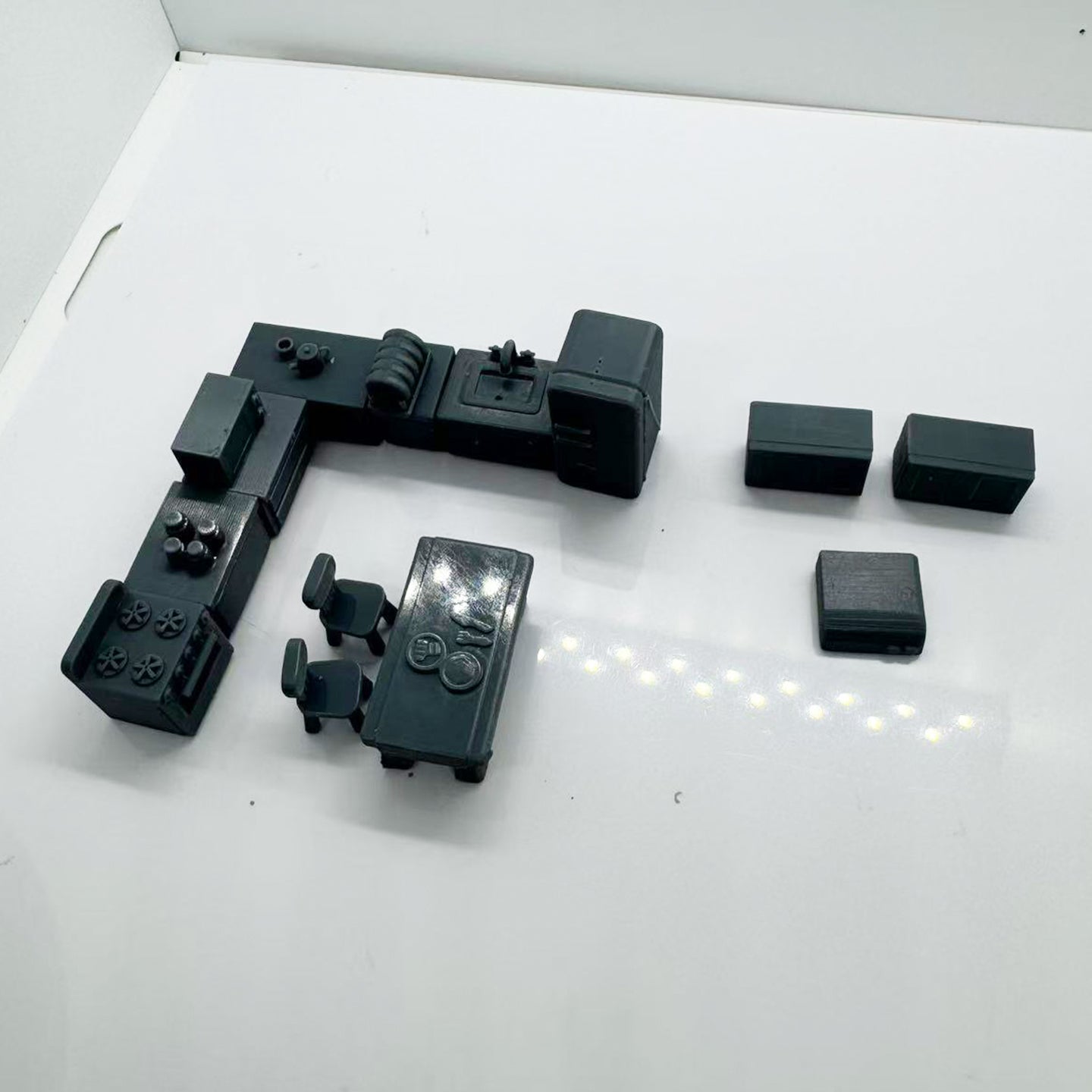 Yao's Studio LYTS086 3D Printed Miniature Model Cartoon-Style Modern Kitchen Furniture Set