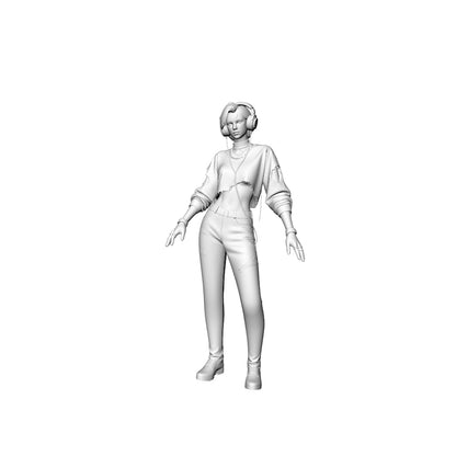 MRY-SFW LYGR314 3D Printed Nightclub Staff Zombies Set - DJ, Bartender, Dancer, Security, Waiter Miniature Model