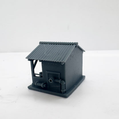 LYTS183 3D Printed Industrial-Style Railroad Pump House Miniature Model - Railroad Diorama