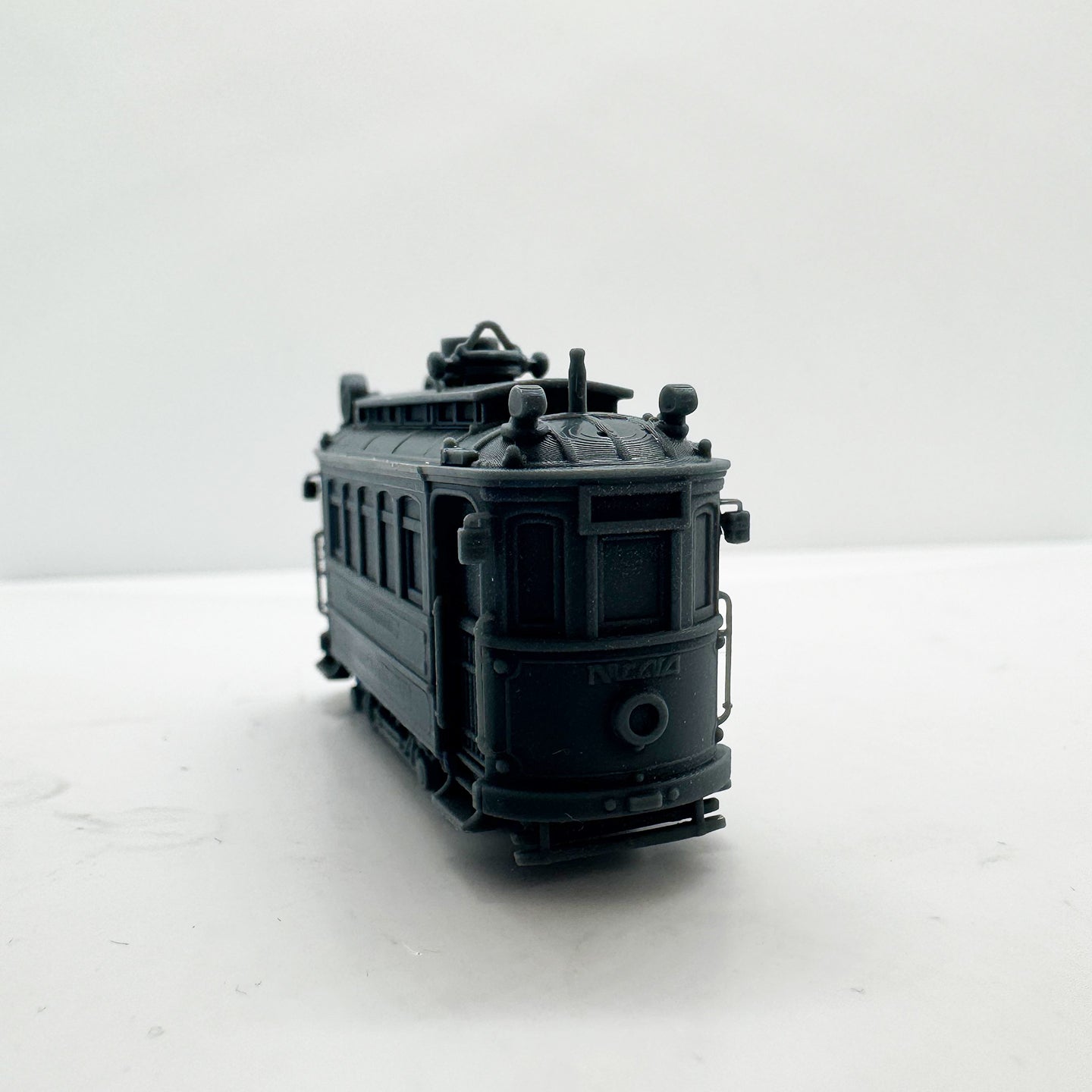 LYTS181 3D Printed Vintage Tram Miniature Model - Train Diorama Highly Detailed Ornament